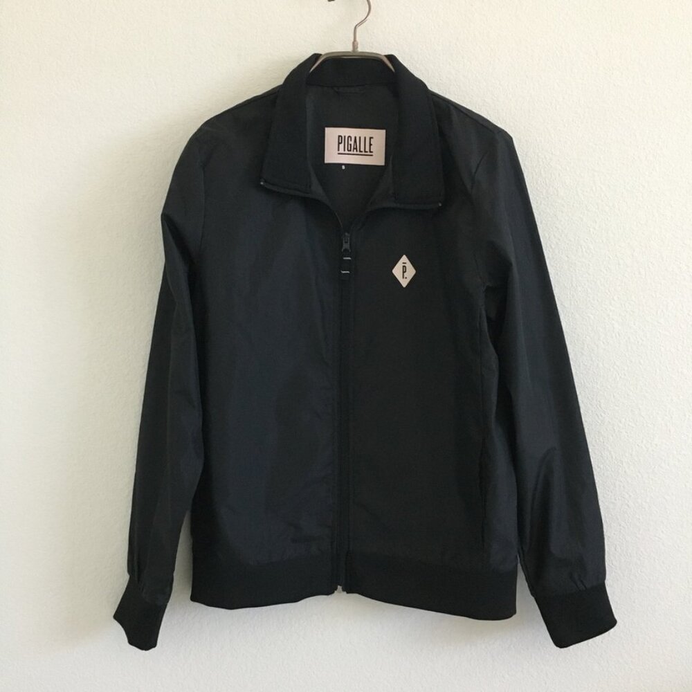PIGALLE Windbreaker Jacket Womens Small Lightweight Zip Up  Pink Box Logo